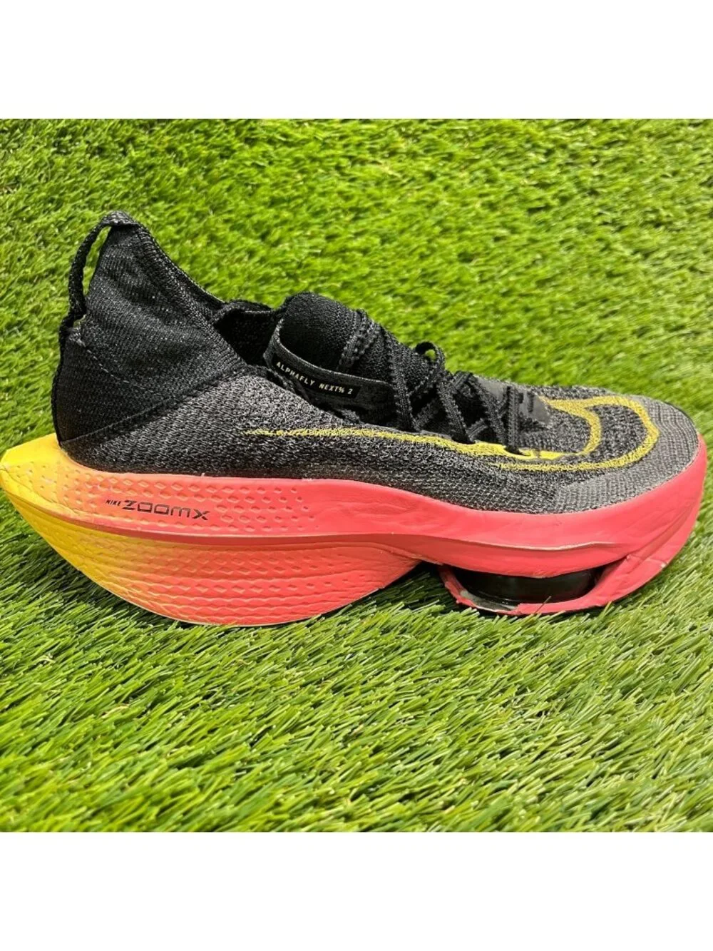 Nike Air Zoom Alphafly Next% 2 Womens Size 8 Black Orange Running Shoes Sneakers